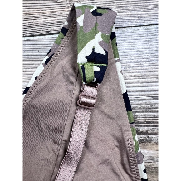 Skims Plunge Bikini Top Bra Camouflage Non-Padded Wire Free Sz 4XL Beach Resort - Picture 5 of 7